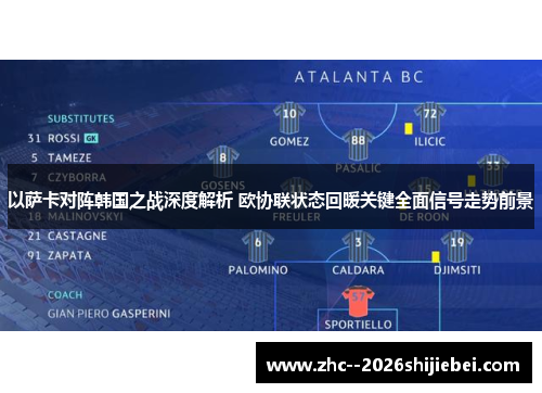 以萨卡对阵韩国之战深度解析 欧协联状态回暖关键全面信号走势前景